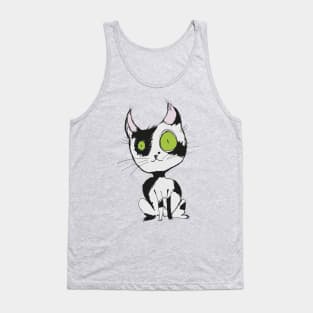 Cute black and white cat Tank Top